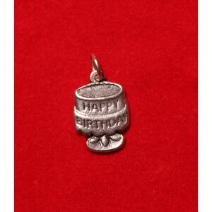Retired  James Avery sterling silver Cake Happy Birthday Charm